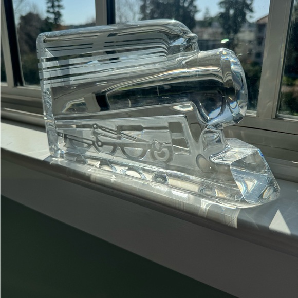 Rare Daum France Crystal Locomotive Train – Signed – Large Vintage Art Glass - Picture 3 of 10